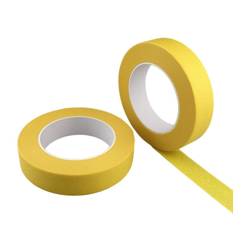 Zellykool Yellow Masking Tape, 1 Inch x 55 Yards, 2 Rolls, Painters Tape for Painting, Home, Office, School Stationery, Arts, Crafts, Decoration - Image 2